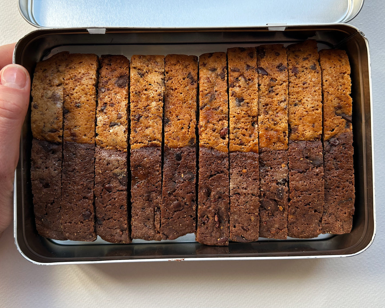 Mondvol Soet Four Kinds of Chocolate & Coffee Biscotti Gift Tube