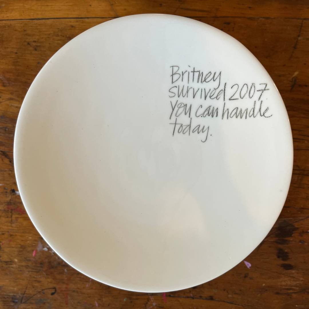 The Detailsmith Large Handwritten Ceramic Plate ED 3 Britney V1