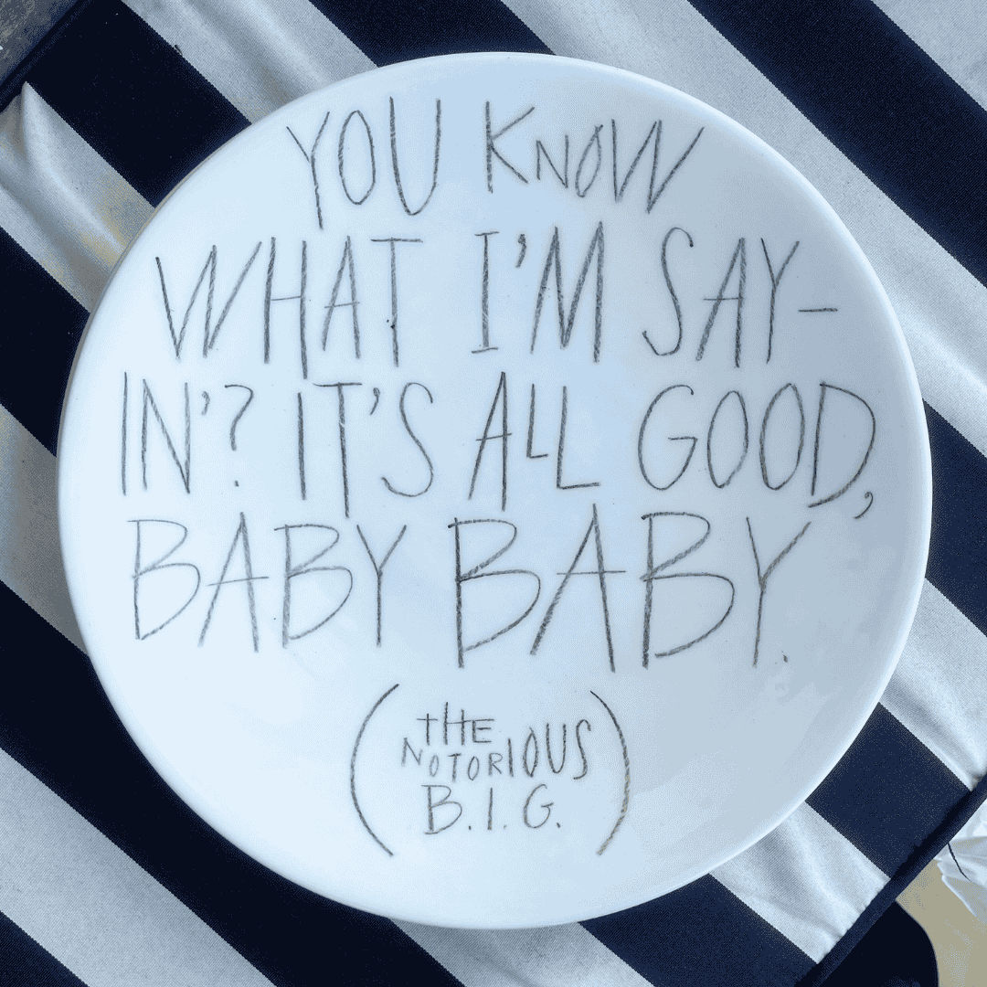 The Detailsmith Large Handwritten Ceramic Plate ED 1 B.I.G