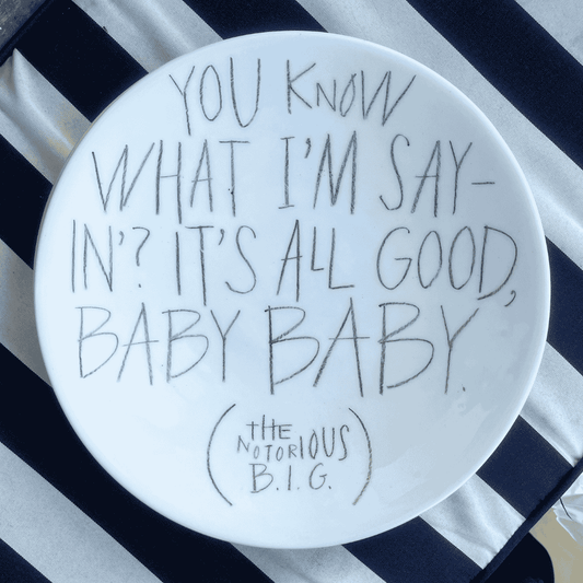 The Detailsmith Large Handwritten Ceramic Plate ED 1 B.I.G