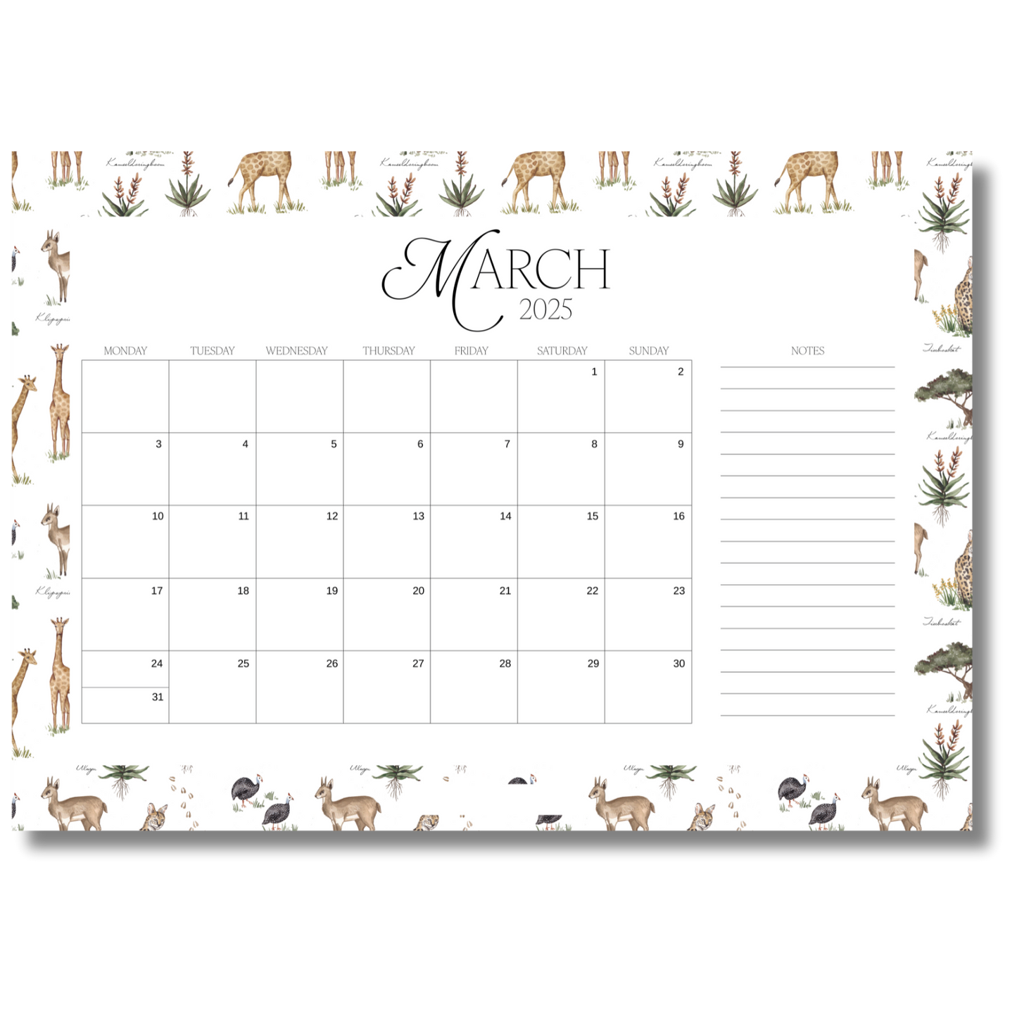 Simply Written 2025 Desk Planner