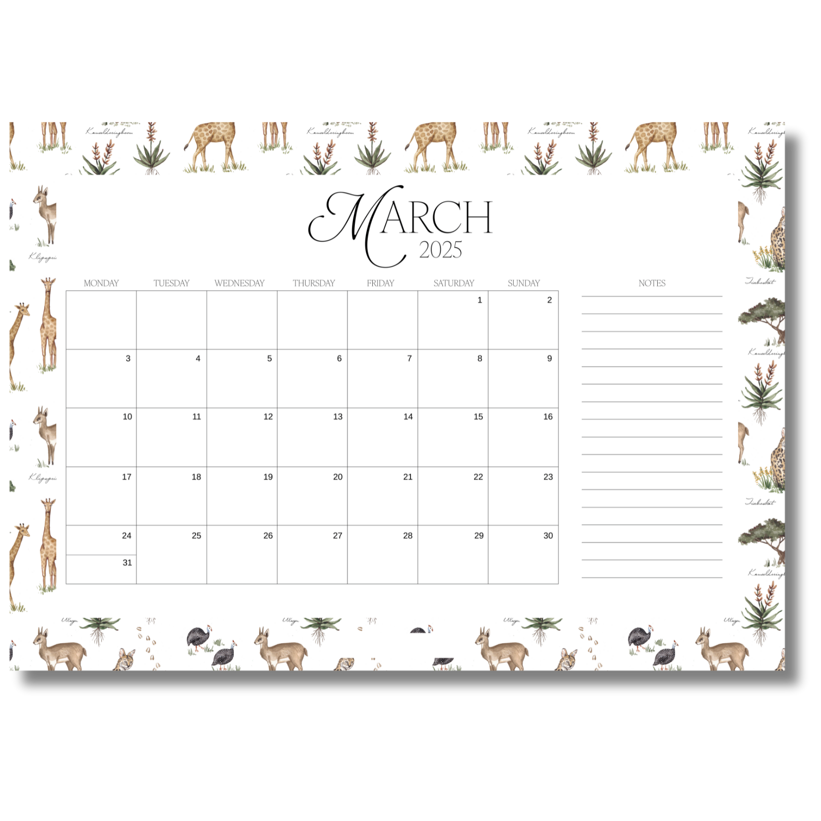 Simply Written 2025 Desk Planner