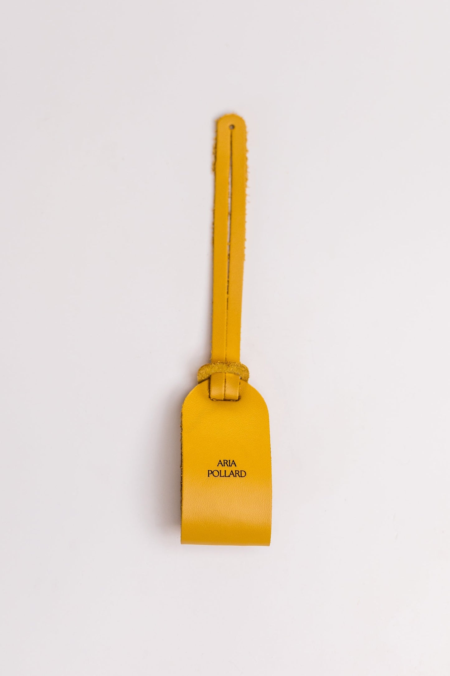 Tags By Elysian Personalised Leather Bag Tag Mustard