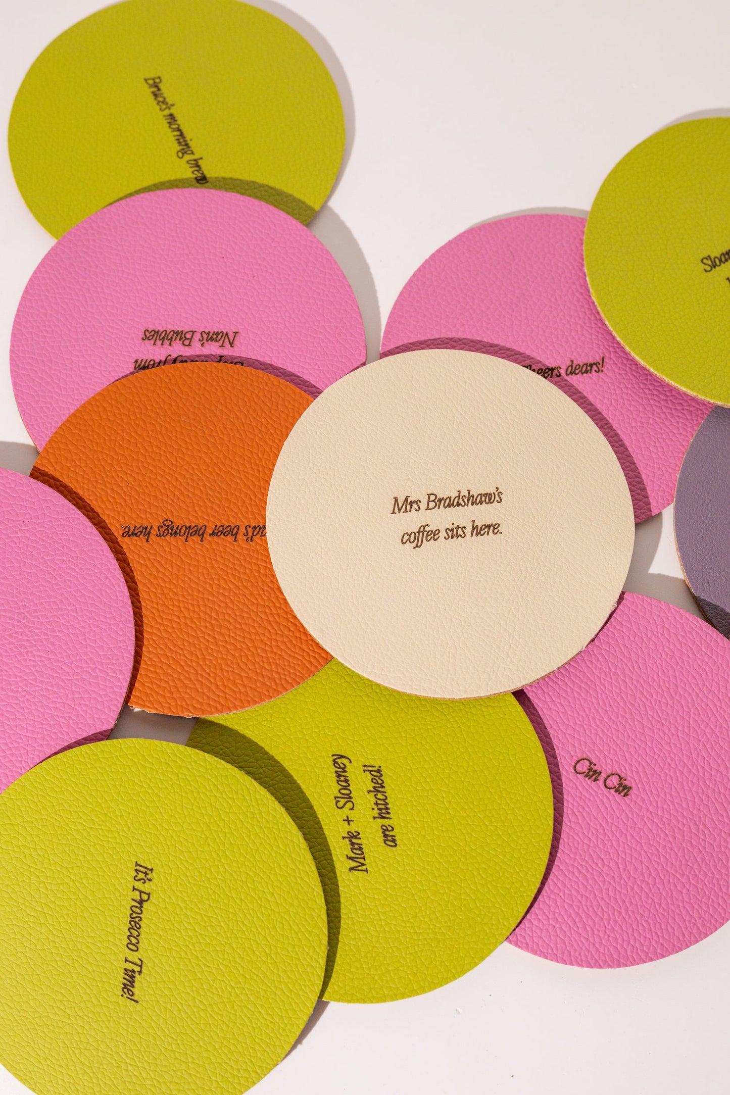 Tags By Elysian Personalised Leather Coaster Gift Set