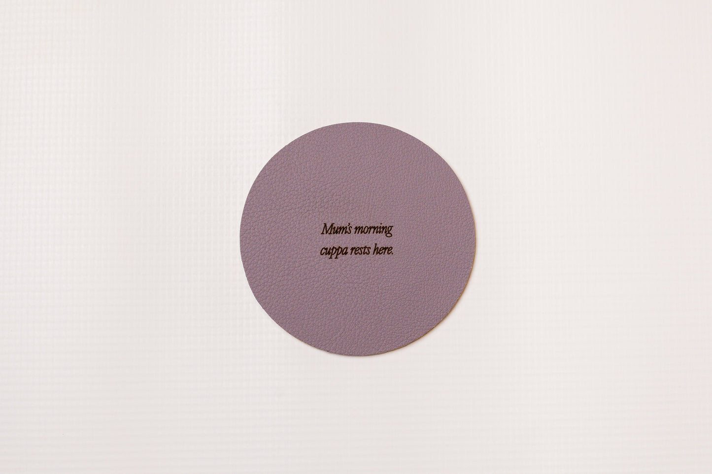 Tags By Elysian Personalised Leather Coaster Gift Set All Mauve 4