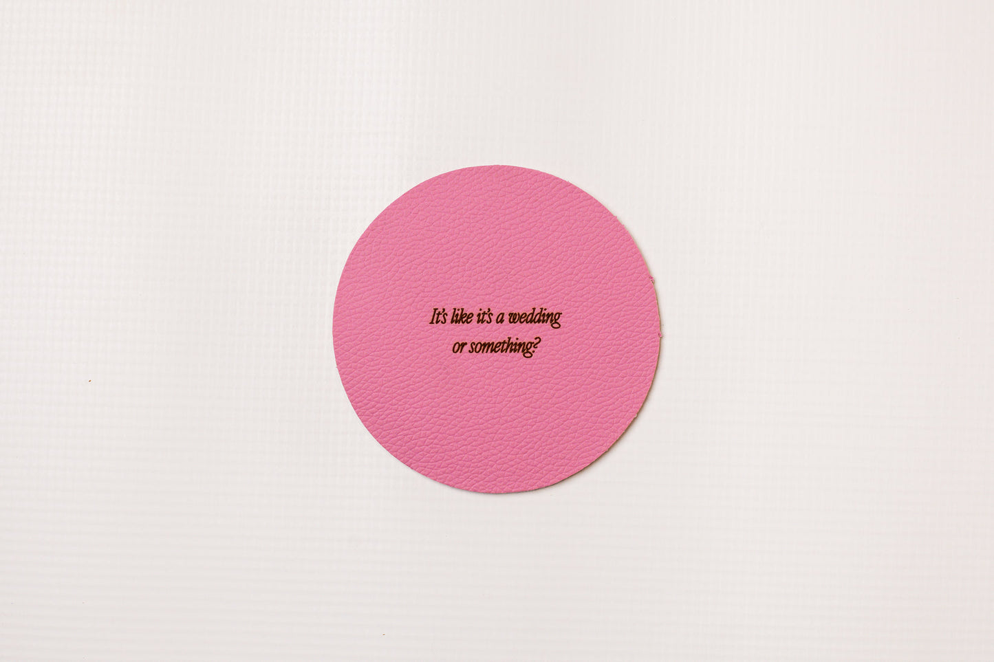 Tags By Elysian Personalised Leather Coaster Gift Set All Pink 4