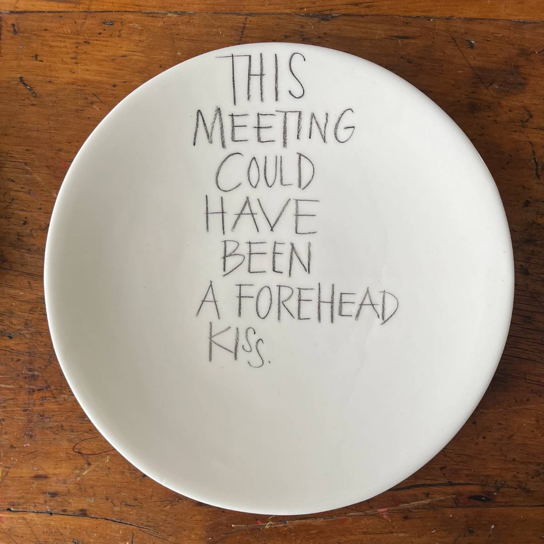 The Detailsmith Large Handwritten Ceramic Plate ED 2 Meeting V1