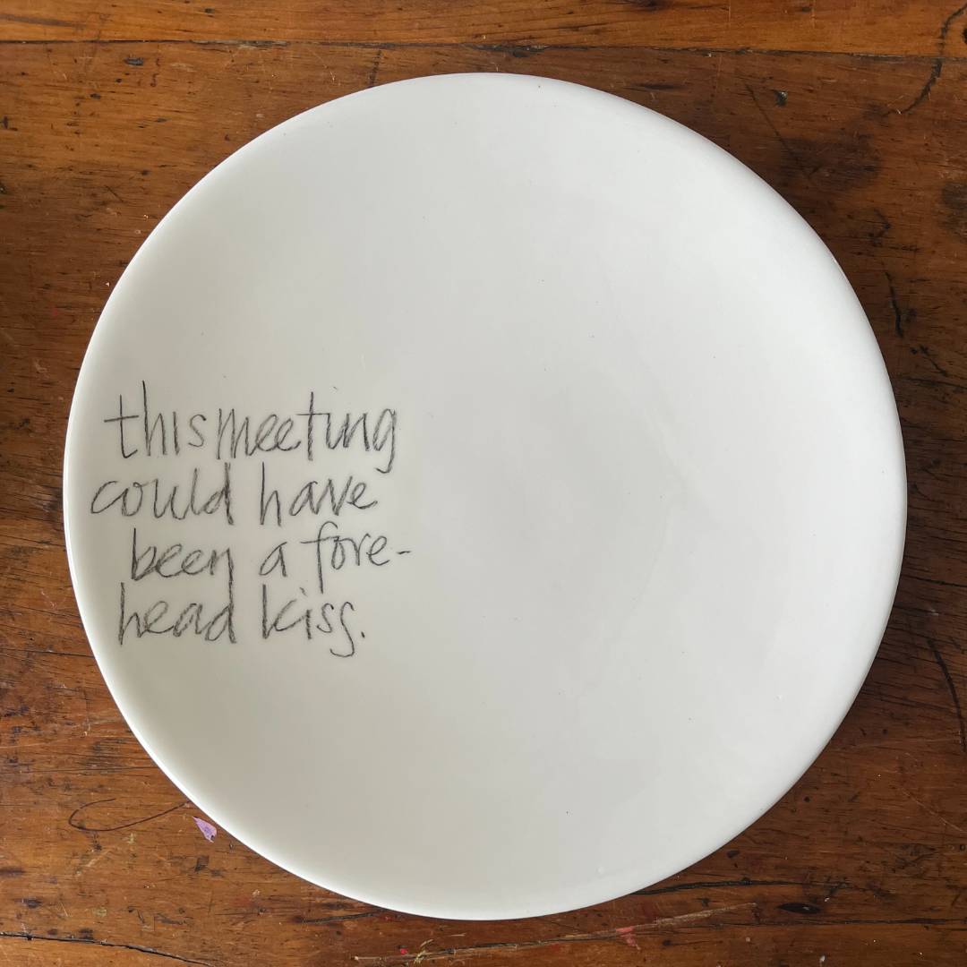 The Detailsmith Large Handwritten Ceramic Plate ED 2 Meeting V2