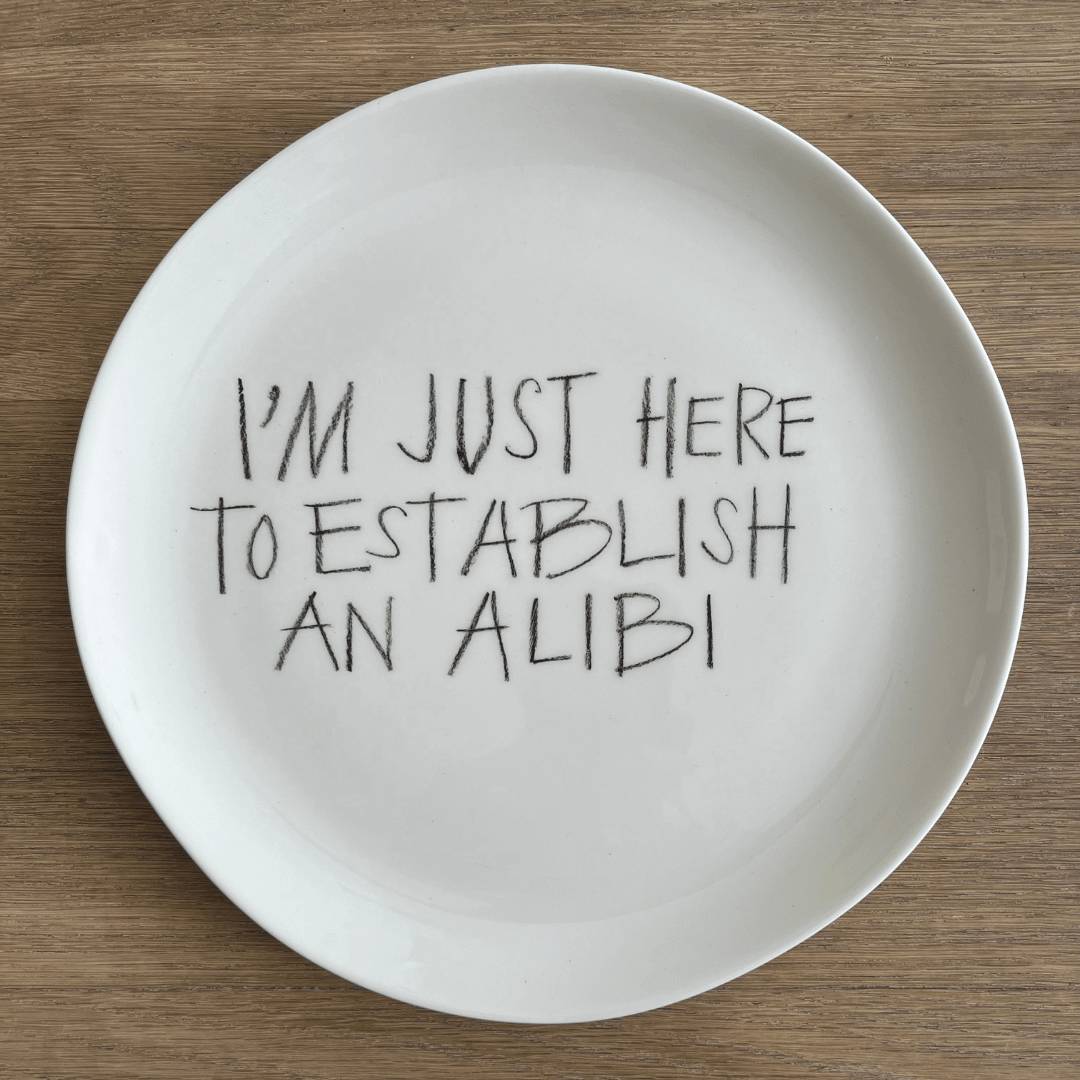 The Detailsmith Medium Handwritten Ceramic Plate ED 3 Alibi