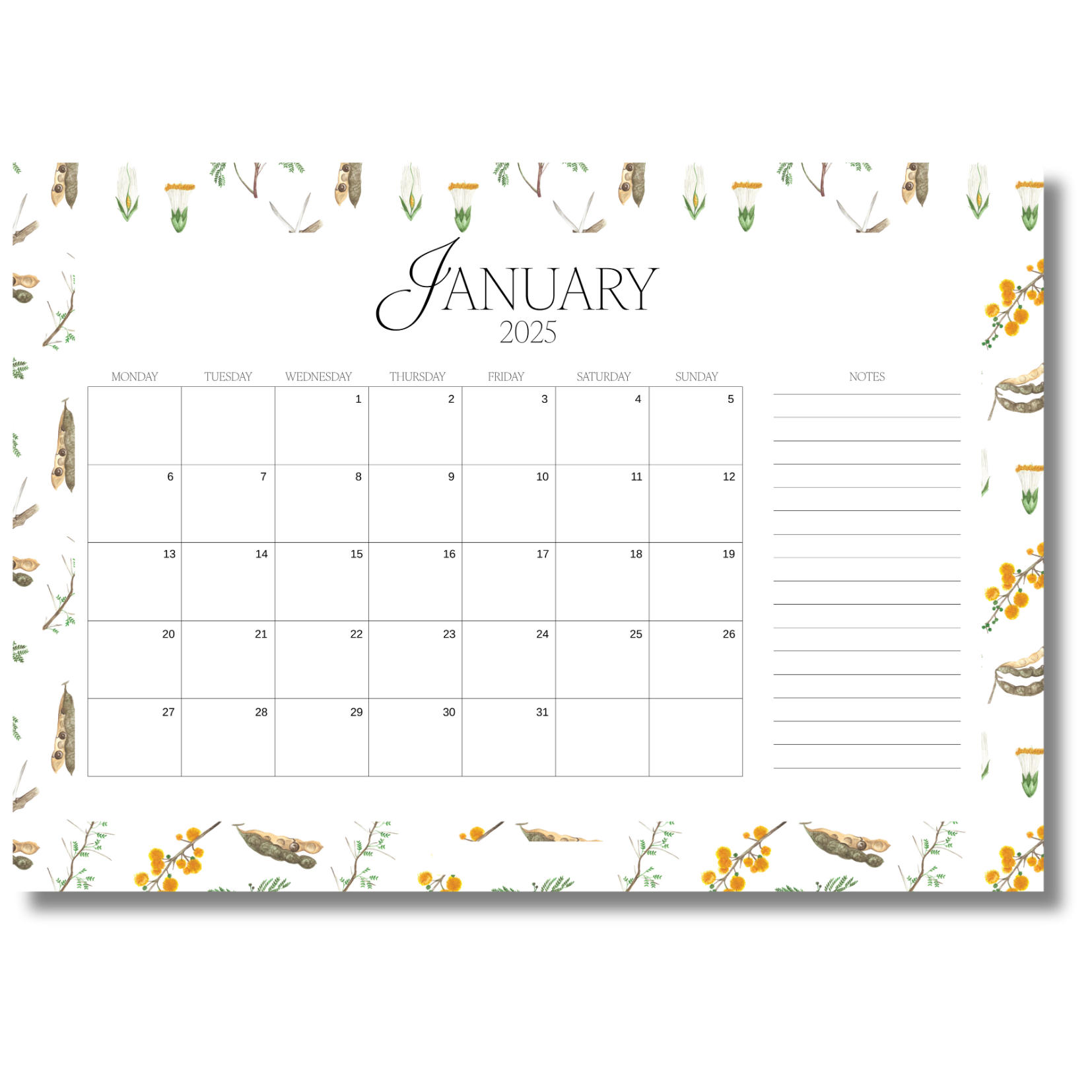 Simply Written 2025 Desk Planner
